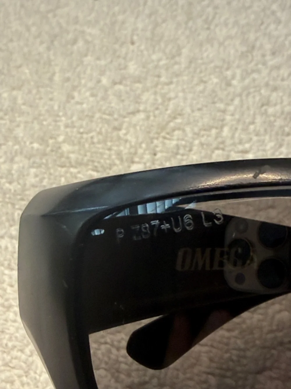 Wiley X Omega Black Tactical Wrap Sport Shock Designer Sunglasses